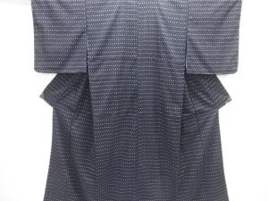 大正ロマン　幾何学模様織り出しお召着物